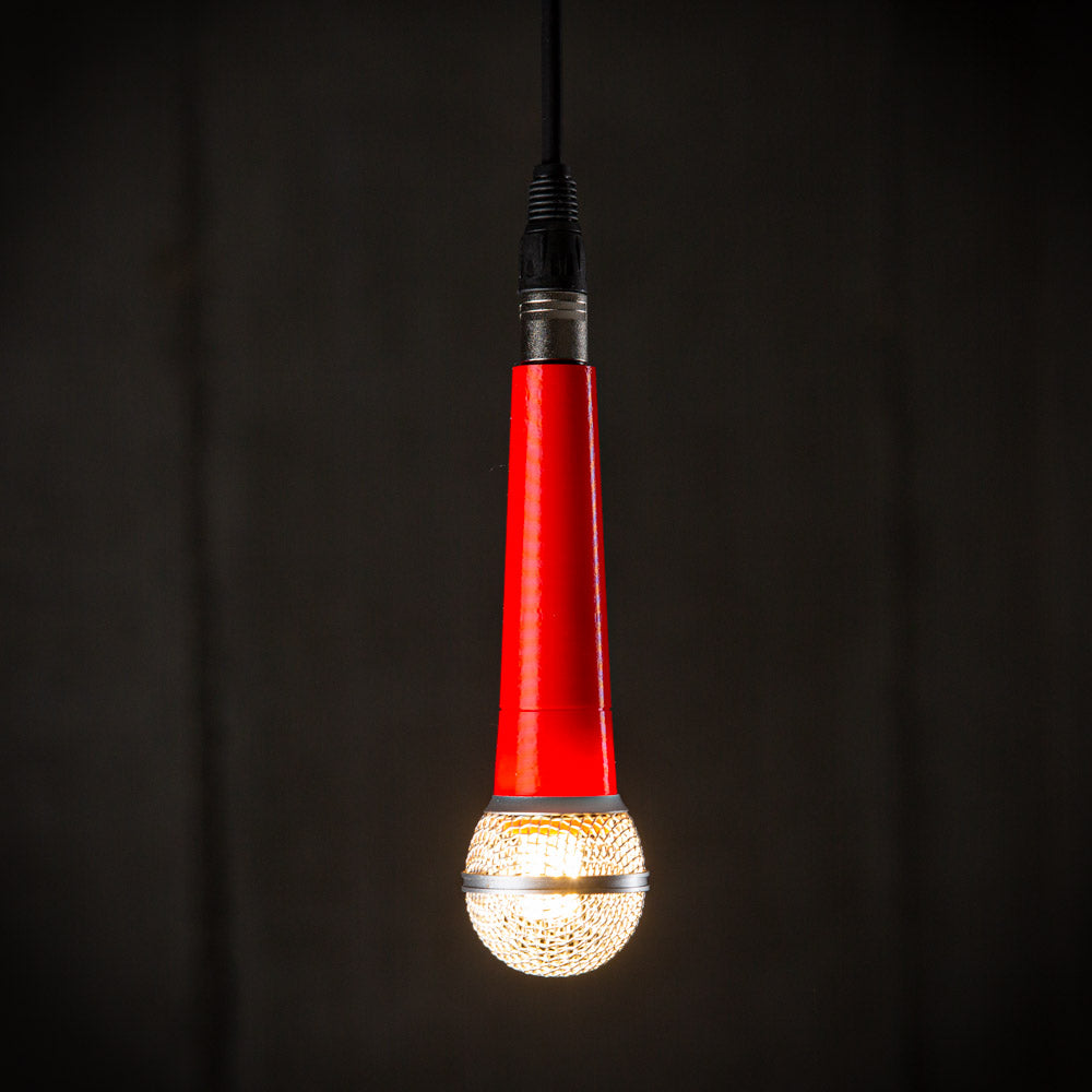 3D-Printed Microphone Pendant Lamp - Custom Colors and Grill