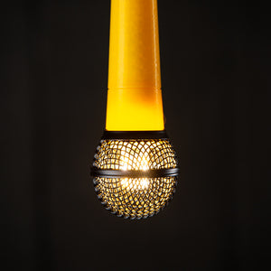 3D-Printed Microphone Pendant Lamp - Custom Colors and Grill