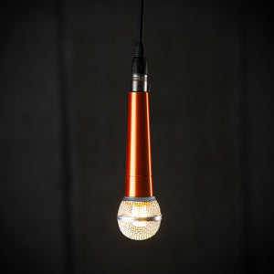 3D-Printed Microphone Pendant Lamp - Custom Colors and Grill