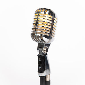 Retro Microphone Lamp - Silver - Microphone Mania