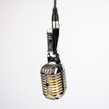 Hanging Retro Microphone Lamp - Silver - Microphone Mania