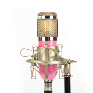 Studio Microphone Desk Lamp - Flamingo Pink - Microphone Mania