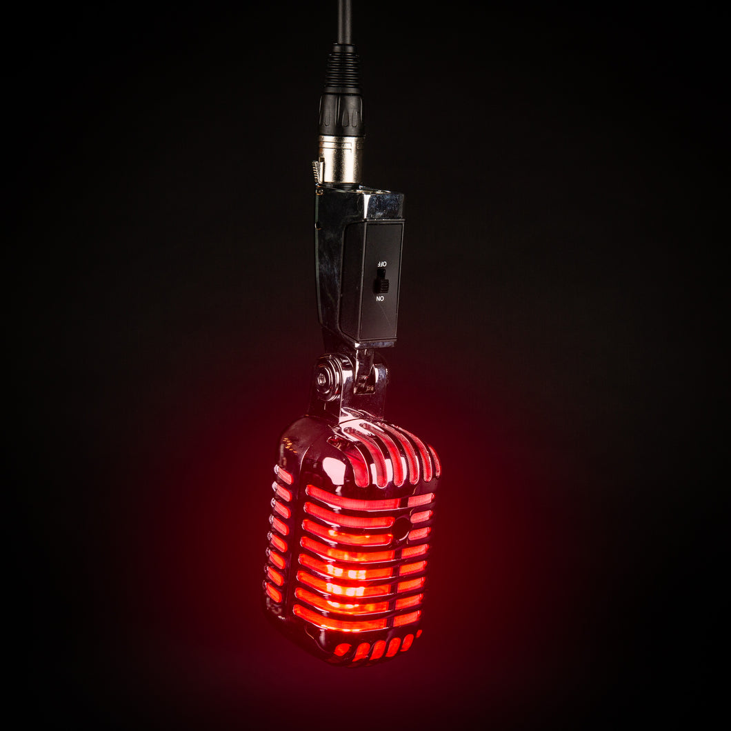 Hanging Retro Microphone Lamp - On Air Edition - Microphone Mania