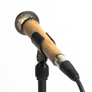 Wooden Microphone Desk Lamp - Black - Microphone Mania