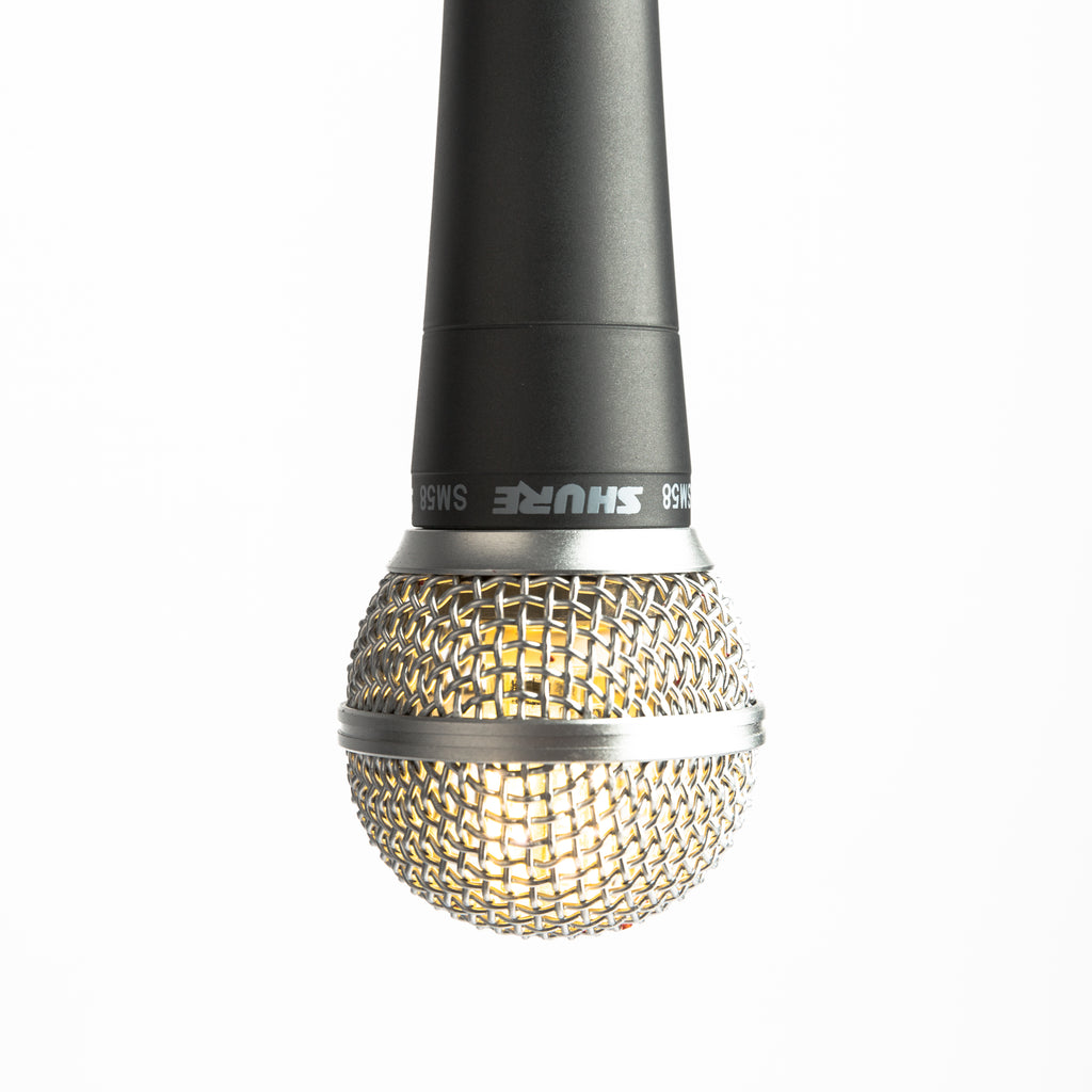 Hanging SM58 Lamp - Microphone Mania